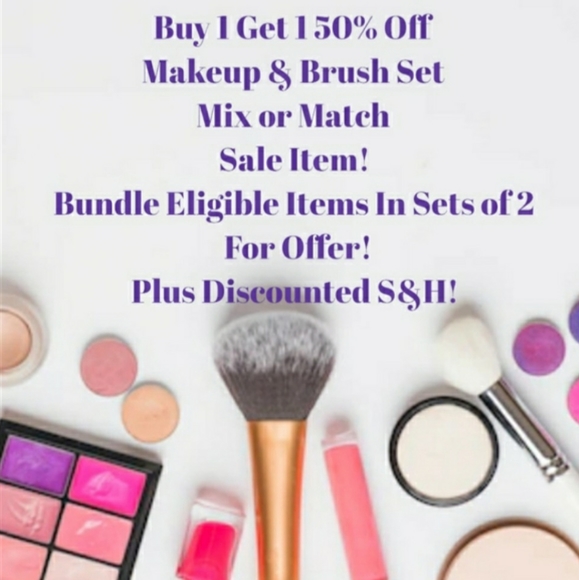 BOGO@50% 7 Piece Ombre Diamond Tip Handle Makeup Brush Set - Picture 6 of 6